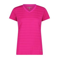 Koszulka damska turystyczna CMP 31T7666. Czerwone koszulki damskie CMP, l, bez wzorów, bez kołnierzyka, bez ramiączek. Za 176.50 zł.