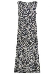 Sublevel Sukienka w kolorze granatowo-białym rozmiar: L. Białe sukienki damskie Sublevel, bez wzorów, z wiskozy, klasyczne, bez ramiączek. Za 109.78 zł.