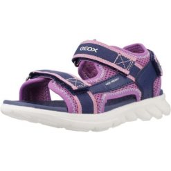 Sandały GEOX J SANDAL AIRADYUM GI Niebieski. Niebieskie sandały damskie Geox, bez wzorów, z syntetyku, bez obcasa, bez zapięcia. Za 212.60 zł.