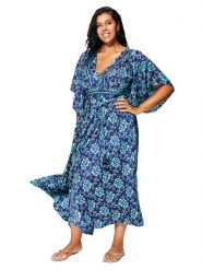 Aller Simplement Sukienka w kolorze granatowym rozmiar: 54-58. Niebieskie sukienki damskie Aller Simplement, bez wzorów, klasyczne, bez ramiączek. Za 60.99 zł.