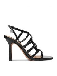 Nine West Sandały CEO-LS955066-23 Czarny. Czarne sandały damskie Nine West, bez wzorów, z materiału, bez obcasa, na szpilce, bez zapięcia. Za 279.99 zł.