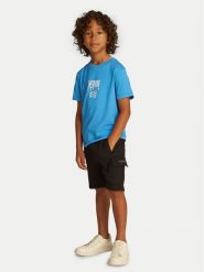 Calvin Klein Jeans T-Shirt Good Level IB0IB02456 Niebieski Regular Fit. Niebieskie t-shirty i koszulki chłopięce Calvin Klein Jeans, bez wzorów, z bawełny, bez kołnierzyka, bez ramiączek. Za 69.99 zł.
