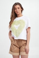T-shirt damski TWINSET ACTITUDE. T-shirty damskie Twinset Milano, xxs, bez wzorów, bez kołnierzyka. W wyprzedaży za 381.23 zł.