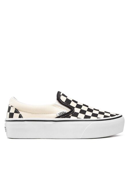 Vans Tenisówki Classic Slip-On P VN00018EBWW Biały. Białe obuwie sportowe damskie Vans, z materiału, bez zapięcia, tenisowe. Za 239.99 zł.