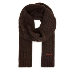 Szalik Coach. Brązowe szaliki damskie Coach, bez wzorów. Za 409.99 zł.
