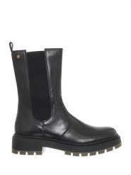 Liu Jo Skórzane botki w kolorze czarnym rozmiar: 39. Czarne botki damskie Liu Jo, ze skóry, bez obcasa, bez zapięcia. Za 332.52 zł.