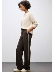 Cecil Spodnie w kolorze ciemnobrązowym rozmiar: W40/L30. Brązowe spodnie materiałowe damskie Cecil, bez wzorów, z materiału. Za 160.96 zł.