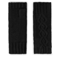 Rękawiczki Jenny Fairy. Czarne rękawiczki damskie Jenny Fairy, bez wzorów, z dzianiny. Za 49.99 zł.