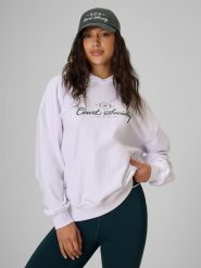 4F Bluza dresowa loose z kapturem damska - biała S. Białe bluzy damskie 4F, l, bez wzorów, z dresówki, z kapturem. Za 169.99 zł.