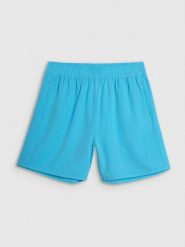 4F Spodenki plażowe damskie - turkusowe XXL. Niebieskie szorty damskie 4F, bez wzorów, z elastanu. W wyprzedaży za 59.99 zł.