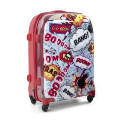 Duża walizka podróżna na kółkach 23" : kolor - red boom. Czerwone walizki Keter, bez wzorów, duże. W wyprzedaży za 273.00 zł.