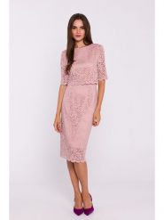 Stylove Sukienka w kolorze jasnoróżowym rozmiar: S. Różowe sukienki damskie Stylove, bez wzorów, z koronki, bez ramiączek. Za 311.95 zł.