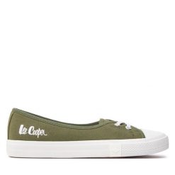 Trampki Lee Cooper. Zielone trampki damskie Lee Cooper, bez wzorów, bez zapięcia. Za 99.99 zł.