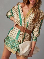 LA Angels Sukienka w kolorze beżowo-zielonym rozmiar: M. Brązowe sukienki damskie LA Angels, bez wzorów, bez ramiączek. Za 173.99 zł.