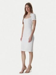 Marciano Guess Sukienka koktajlowa 6RGK12 7357A Biały Regular Fit. Białe sukienki damskie Marciano Guess, z aplikacjami, z syntetyku, wizytowe, bez ramiączek. Za 1,019.00 zł.