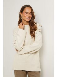 L'armoire de Suzette Sweter w kolorze beżowym rozmiar: 34/36. Brązowe swetry klasyczne damskie L'armoire de Suzette, l, z kaszmiru, bez kołnierzyka. Za 153.34 zł.