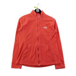 Kurtka polarowa damska z wyszywanym logo. Brązowe kurtki damskie The North Face, m, bez wzorów, z jeansu, bez kaptura. Za 168.96 zł.