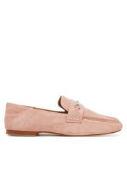 MICHAEL Michael Kors Mokasyny Lena Loafer 40S5LEFP1S Różowy. Czerwone mokasyny damskie MICHAEL Michael Kors, ze lnu, bez obcasa. Za 439.99 zł.