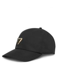 Guess Czapka z daszkiem AW5396 POL01 Czarny. Czarne czapki z daszkiem damskie Guess, z aplikacjami, z materiału. Za 159.99 zł.