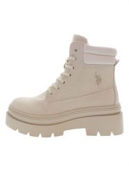 U.S. Polo Assn. Botki w kolorze kremowym rozmiar: 36. Białe botki damskie U.S. Polo Assn., bez obcasa, bez zapięcia. Za 254.95 zł.