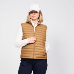 Kamizelka do golfa damska Inesis MW500. Czarne kamizelki damskie INESIS, l, bez wzorów, z materiału, bez kaptura. Za 149.99 zł.