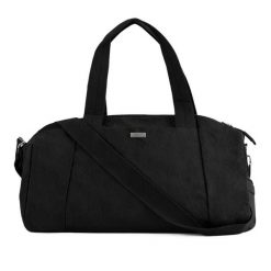 Materiałowa torba sportowa Solier SM05 Shala - czarny. Czarne torby podróżne bez wzorów, z materiału, duże. Za 76.99 zł.