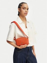 Tommy Hilfiger Torebka Th Logotape Camera Bag AW0AW18741 Pomarańczowy. Brązowe listonoszki damskie Tommy Hilfiger, bez wzorów, ze skóry, bez dodatków. Za 409.99 zł.
