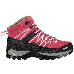 Buty trekkingowe damskie CMP Rigel Mid WP. Szare obuwie sportowe damskie CMP, z materiału, za kostkę, bez zapięcia. Za 399.99 zł.