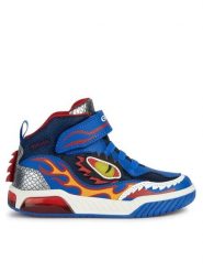 Geox Sneakersy J Inek Boy J369CD 0FEFU C0833 DD Granatowy. Niebieskie buty sportowe chłopięce Geox, ze skóry, bez zapięcia. Za 379.99 zł.