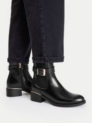 MEXX Botki CEO-WS6581-08 Czarny. Czarne botki damskie Mexx, ze skóry, bez obcasa, na płaskiej podeszwie, bez zapięcia. Za 249.99 zł.