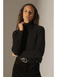 Perfect Cashmere Kaszmirowy golf "Albany" w kolorze czarnym rozmiar: S. Czarne golfy damskie Perfect Cashmere, s, bez wzorów, z kaszmiru, bez ramiączek. Za 521.99 zł.