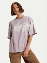 Roxy T-Shirt Hangloose Placed ERJZT06019 Fioletowy Oversize. Fioletowe t-shirty damskie Roxy, s, bez wzorów, z bawełny, bez kołnierzyka. Za 139.99 zł.