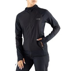 Bluza damska Viking Dimaro. Czarne bluzy damskie Viking, uniwersalny, bez wzorów, z elastanu, bez kaptura. Za 208.52 zł.