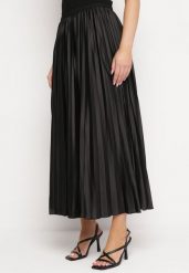 Czarna Spódnica Plisowana z Gumką w Pasie Orielin. Czarne spódnice damskie Born2be, s, bez wzorów, z koronki, eleganckie, maxi. Za 89.99 zł.