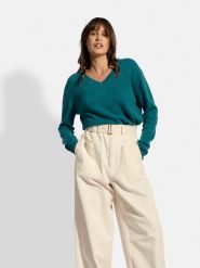 Just Cashmere Kaszmirowy sweter "Nora" w kolorze morskim rozmiar: XL. Niebieskie swetry klasyczne damskie Just Cashmere, xl, z kaszmiru, bez kołnierzyka. Za 419.95 zł.