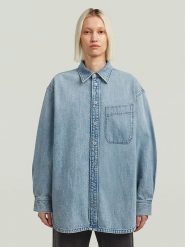 G-Star Koszula dżinsowa w kolorze błękitnym rozmiar: XXL. Niebieskie koszule damskie G-Star, xxl, bez wzorów, z bawełny, retro, bez kołnierzyka, bez ramiączek. Za 231.68 zł.