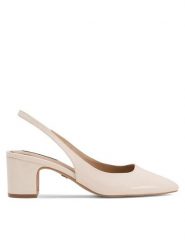 Nine West Sandały 123AL1938-1 Biały. Białe sandały damskie Nine West, bez wzorów, ze skóry, bez obcasa, na słupku, bez zapięcia. Za 124.99 zł.
