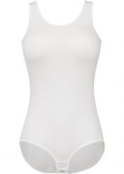 Body bez fiszbinów, z bawełną. Białe body i gorsety bonprix, bez wzorów, z bawełny. Za 67.99 zł.