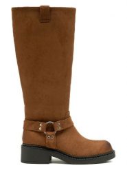 C'M Kozaki w kolorze jasnobrązowym rozmiar: 36. Brązowe kozaki damskie C'M, na zimę, bez obcasa, bez zapięcia. Za 173.99 zł.