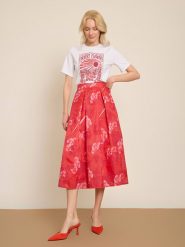 BGN Spódnica w kolorze czerwonym rozmiar: 40. Czerwone spódnice damskie BGN, na imprezę, bez wzorów, midi. Za 121.99 zł.