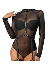 INTIMAX Paski harness w kolorze czarnym rozmiar: S. Czarne paski damskie INTIMAX, bez wzorów, z materiału. Za 109.52 zł.