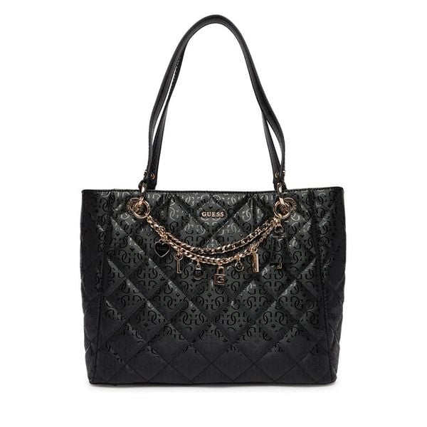 Torebka Guess. Czarne shopper bag Guess, bez dodatków. Za 749.99 zł.