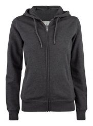 Clique Premium OC Hoody Full Zip Women — damska bluza z kapturem z bawełny. Szare bluzy damskie CLIQUE, s, bez wzorów, z bawełny, z kapturem. Za 294.72 zł.