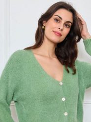 CXL by Christian Lacroix Kardigan w kolorze zielonym rozmiar: onesize. Zielone kardigany damskie CXL by Christian Lacroix, bez wzorów, z wełny. Za 166.49 zł.