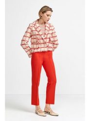 Rich & Royal Spodnie w kolorze czerwonym rozmiar: 42. Czerwone spodnie materiałowe damskie Rich & Royal, bez wzorów, z materiału. Za 171.28 zł.