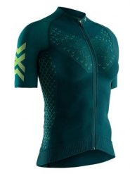 X-Bionic Koszulka kolarska w kolorze zielonym rozmiar: S. Zielone koszulki damskie X BIONIC, s, bez wzorów, z materiału, bez kołnierzyka, bez ramiączek. Za 386.53 zł.