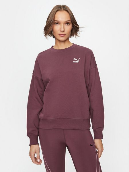 Puma Bluza Classics 621408 Bordowy Oversize. Czerwone bluzy damskie Puma, l, bez wzorów, z bawełny, bez kaptura. Za 239.99 zł.