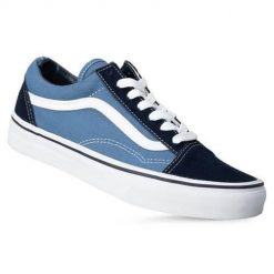 Buty do chodzenia unisex Vans Old Skool. Niebieskie obuwie sportowe damskie Vans, z materiału, bez zapięcia, trekkingowe, Vans Old Skool. Za 431.00 zł.