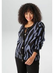 Aniston Kardigan w kolorze czarno-niebieskim rozmiar: 48. Czarne kardigany damskie Aniston, bez wzorów. Za 104.99 zł.