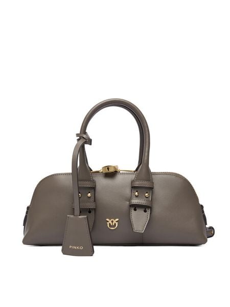 PINKO Torebka Bowling Bag Baguette AI 25-26 PLTT 105334 A0QO Szary. Szare torebki klasyczne damskie Pinko, ze skóry, bez dodatków. Za 1,849.00 zł.